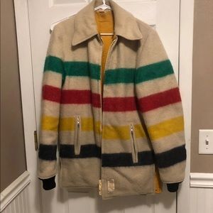 Mens hudson bay reversible wool coat